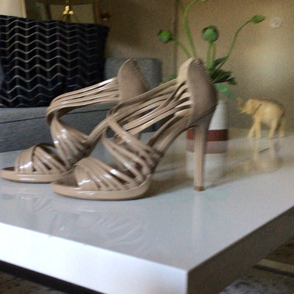 Elegant Tan Strappy Heels